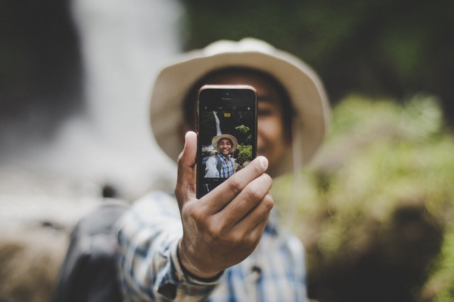 Man taking a selfie